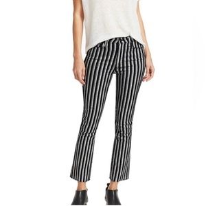Paige Colette Crop Flare Metallic Striped Jeans